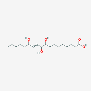 molecular formula C18H34O5 B1210154 11-Octadecenoic acid, 9,10,13-trihydroxy-, (11E)- 