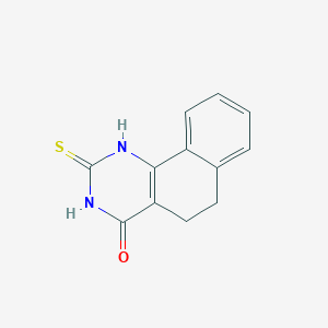 molecular formula C12H10N2OS B12101558 2-thioxo-2,3,5,6-tetrahydrobenzo[h]quinazolin-4(1H)-one 