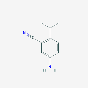 molecular formula C10H12N2 B12101589 5-Amino-2-isopropylbenzonitrile 