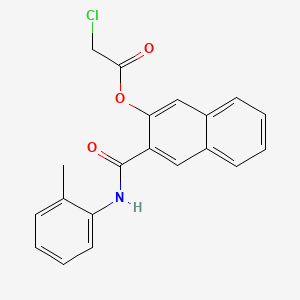 molecular formula C20H16ClNO3 B1210161 2-(O-tolylcarbamoyl)naphthalen-3-yl 2-chloroacetate CAS No. 35245-26-2