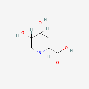 molecular formula C7H13NO4 B1210164 2-Piperidinecarboxylic acid, 4,5-dihydroxy-1-methyl- CAS No. 35024-30-7