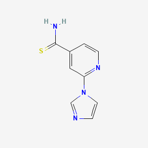 molecular formula C9H8N4S B12101642 2-(1H-imidazol-1-yl)pyridine-4-carbothioamide 