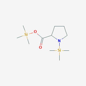 molecular formula C11H25NO2Si2 B12101696 L-Proline, 1-(trimethylsilyl)-, trimethylsilyl ester 