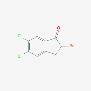 molecular formula C9H5BrCl2O B121017 2-Bromo-5,6-dichloro-2,3-dihydro-1H-inden-1-one CAS No. 156484-74-1