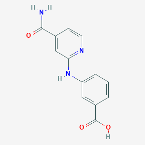 molecular formula C13H11N3O3 B12101703 3-(4-Carbamoylpyridin-2-ylamino)benzoic acid 