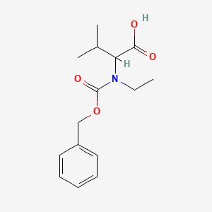 molecular formula C15H21NO4 B12101718 2-{[(Benzyloxy)carbonyl](ethyl)amino}-3-methylbutanoic acid 