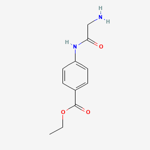 molecular formula C11H14N2O3 B1210173 N-Glycyl-4-aminobenzoic acid ethyl ester CAS No. 38219-44-2