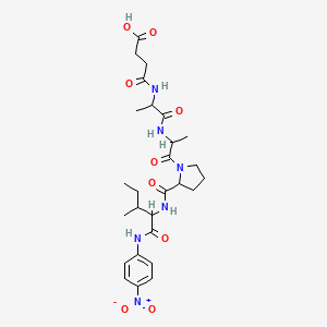 molecular formula C27H38N6O9 B12101748 Suc-DL-Ala-DL-Ala-DL-Pro-DL-xiIle-pNA 