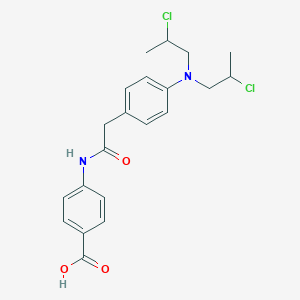 Benzoic acid, 4-(((4-(bis(2-chloropropyl)amino)phenyl)acetyl)amino)-