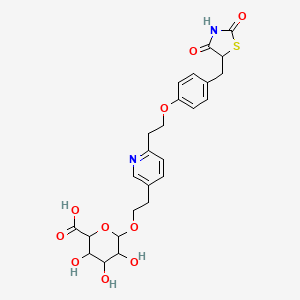 molecular formula C25H28N2O10S B12101761 Hydroxy Pioglitazone (M-VII) b-D-Glucuronide 