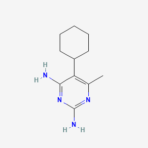 molecular formula C11H18N4 B1210177 5-cyclohexyl-6-methylpyrimidine-2,4-diamine CAS No. 37033-21-9