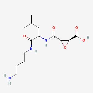 (2S,3S)-3-[[(2S)-1-(4-aminobutylamino)-4-methyl-1-oxopentan-2-yl]carbamoyl]oxirane-2-carboxylic acid