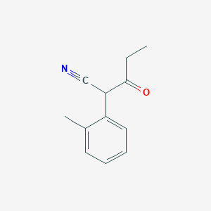 molecular formula C12H13NO B12101815 2-(2-Methylphenyl)-3-oxopentanenitrile 