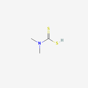 molecular formula C3H7NS2 B1210188 Dimethyldithiocarbamic acid CAS No. 79-45-8