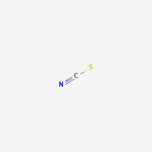 molecular formula SCN(−)<br>CNS- B1210189 Thiocyanate CAS No. 302-04-5