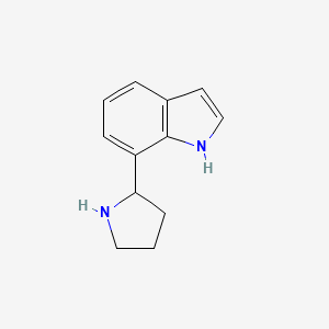 molecular formula C12H14N2 B12101919 7-((2S)Pyrrolidin-2-YL)indole 