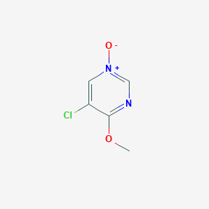 molecular formula C5H5ClN2O2 B12101935 5-Chloro-4-methoxypyrimidine 1-oxide 