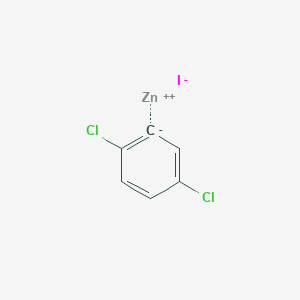 molecular formula C6H3Cl2IZn B12101966 zinc;1,4-dichlorobenzene-6-ide;iodide 
