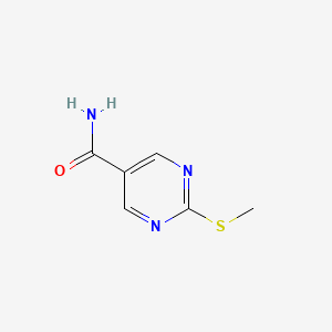 molecular formula C6H7N3OS B12102034 2-(Methylthio)pyrimidine-5-carboxamide CAS No. 473693-82-2