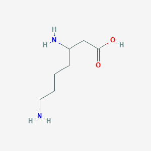 molecular formula C7H16N2O2 B12102067 3,7-diaminoheptanoic Acid 