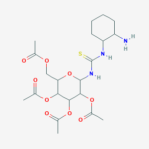molecular formula C21H33N3O9S B12102089 N-[(1S,2S)-2-Aminocyclohexyl]-N'-(2,3,4,6-tetra-O-acetyl-beta-D-glucopyranosyl)thiourea 