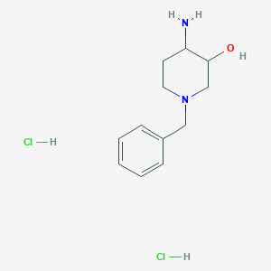 molecular formula C12H20Cl2N2O B12102111 cis-4-Amino-1-benzylpiperidin-3-ol 