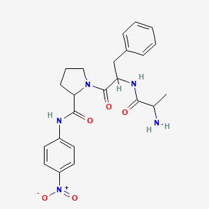 molecular formula C23H27N5O5 B12102135 1-[2-(2-aminopropanoylamino)-3-phenylpropanoyl]-N-(4-nitrophenyl)pyrrolidine-2-carboxamide 