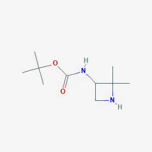 molecular formula C10H20N2O2 B12102136 tert-butyl N-(2,2-dimethylazetidin-3-yl)carbamate 