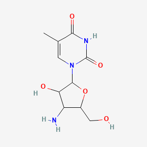 molecular formula C10H15N3O5 B12102171 3'-Amino-3'-deoxy-5-methyluridine 