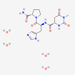 molecular formula C17H25N7O6 B1210219 Taltirelin hydrate CAS No. 201677-75-0