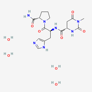 molecular formula C17H31N7O9 B1210219 替雷肽水合物 CAS No. 201677-75-0