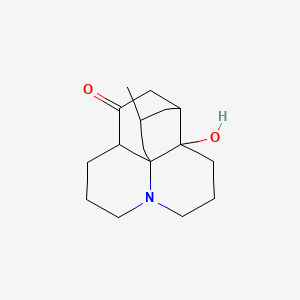 molecular formula C16H25NO2 B12102199 1,9-Ethanobenzo[i]quinolizin-14-one, dodecahydro-8a-hydroxy-11-methyl-, (1S,8aR,9S,11R,12aS)- 