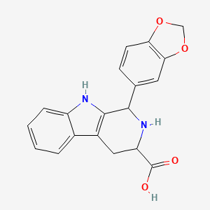 molecular formula C19H16N2O4 B1210220 1-Benzo[1,3]dioxol-5-yl-2,3,4,9-tetrahydro-1H-beta-carboline-3-carboxylic acid CAS No. 82789-26-2