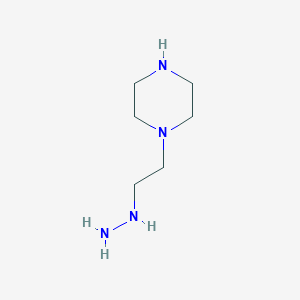 molecular formula C6H16N4 B12102218 1-(2-Hydrazinylethyl)piperazine 