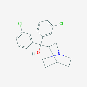 molecular formula C20H21Cl2NO B1210224 1-氮杂双环[2.2.2]辛烷-3-基-双(3-氯苯基)甲醇 