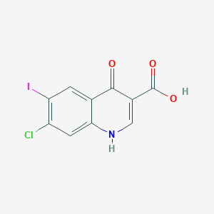 molecular formula C10H5ClINO3 B12102241 7-Chloro-4-hydroxy-6-iodoquinoline-3-carboxylic acid 