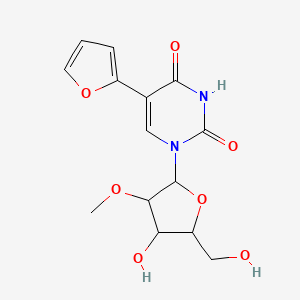 molecular formula C14H16N2O7 B12102254 5'-(Furan-2-yl)-2'-O-methyluridine 