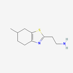 molecular formula C10H16N2S B12102276 2-(6-Methyl-4,5,6,7-tetrahydro-1,3-benzothiazol-2-YL)ethan-1-amine 