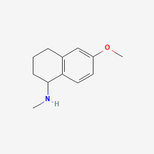 molecular formula C12H17NO B12102298 6-methoxy-N-methyl-1,2,3,4-tetrahydronaphthalen-1-amine CAS No. 52373-04-3