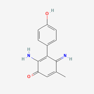 molecular formula C13H12N2O2 B1210233 (4'-Hydroxyphenyl)-3-amino-6-methylbenzoquinoneimine CAS No. 30749-78-1