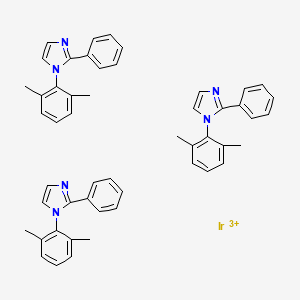 molecular formula C51H48IrN6+3 B12102340 Tris[1-(2,6-dimethylphenyl)-2-phenyl-1H-imidazole]iridium(III) 