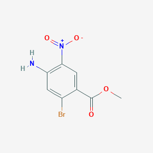 molecular formula C8H7BrN2O4 B12102369 Methyl 4-amino-2-bromo-5-nitrobenzoate 