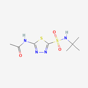 molecular formula C8H14N4O3S2 B1210238 Acetamido thiadiazole butyl sulfonamide CAS No. 13018-60-5