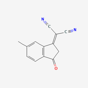 molecular formula C13H8N2O B12102455 2-(6-methyl-3-oxo-2,3-dihydro-1H-inden-1-ylidene)malononitrile 