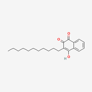 molecular formula C21H28O3 B1210249 4-Hydroxy-3-undecylnaphthalene-1,2-dione CAS No. 41245-59-4