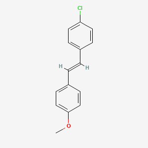 molecular formula C15H13ClO B12102524 Benzene, 1-chloro-4-[(1E)-2-(4-methoxyphenyl)ethenyl]- CAS No. 5043-91-4