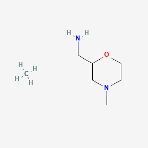 molecular formula C7H18N2O B12102533 Methane;(4-methylmorpholin-2-yl)methanamine 