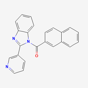 molecular formula C23H15N3O B12102546 Naphthalen-2-yl(2-(pyridin-3-yl)-1H-benzo[d]imidazol-1-yl)methanone 