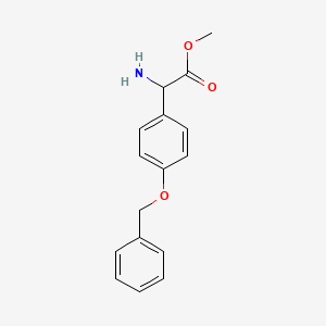 molecular formula C16H17NO3 B12102570 Methyl 2-amino-2-(4-(benzyloxy)phenyl)acetate 