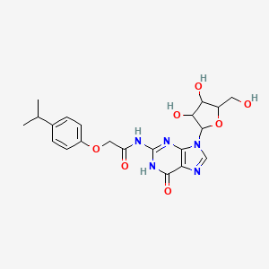 molecular formula C21H25N5O7 B12102602 n2-(Isopropylphenoxyacetyl)guanosine 